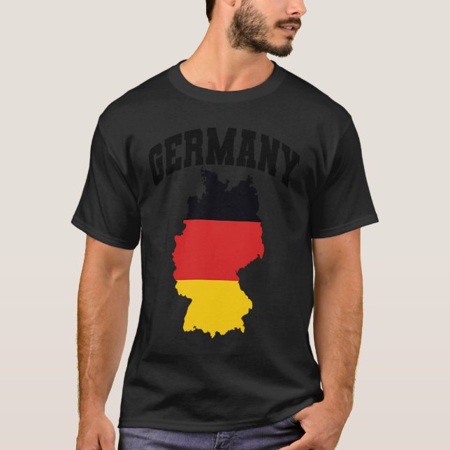 Camiseta Germany Map with Flag (Frente)