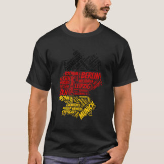 Camiseta Gery Flag E Map Com Nomes De Cidade Palavra