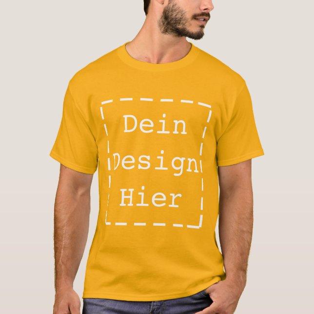 Camiseta Gestalte Dein Eigenes Männer Basic T-Shirt (Frente)