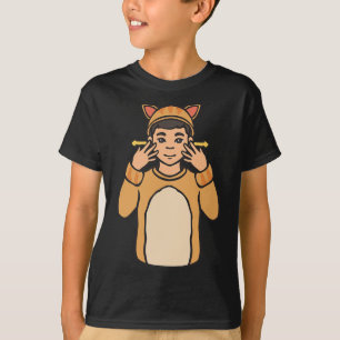 Camiseta Gesto de Mão Animal Surdo Audição Perde Awarenes