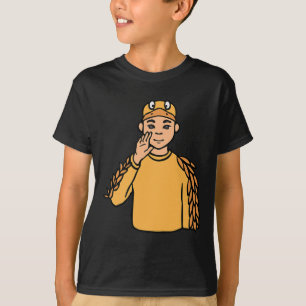 Camiseta Gesto de Mão Animal Surdo Audição Perde Awarenes