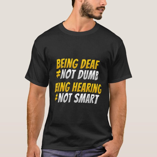 Camiseta Gesto de mão ASL Conscientização sobre perda audit (Frente)