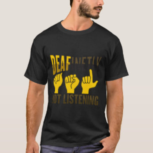 Camiseta Gesto de Mão da ASL Audição surda Perda de Consciê