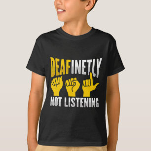 Camiseta Gesto de mão em ASL Conscientização sobre perda au