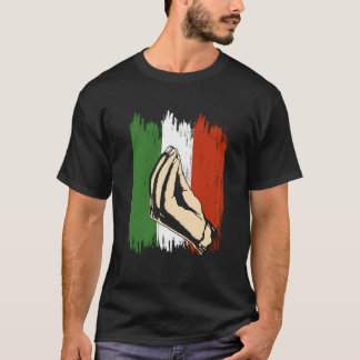 Camiseta Gesto de Mão italiano Itália Flag Italia Pride
