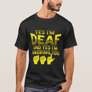 Camiseta Gesto de Mão Sensível Perda de Audiência Sensível 