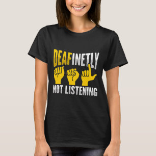 Camiseta Gesto de Mão Sensível Perda de Audiência Sensível