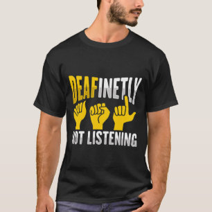 Camiseta Gesto de Mão Sensível Perda de Audiência Sensível