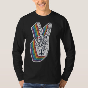 Camiseta Gesto de Paz com Palavras Sinal de Paz 2