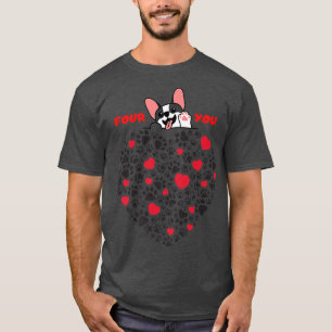 Camiseta gesto engraçado de um cachorrinho, adoro cachorros