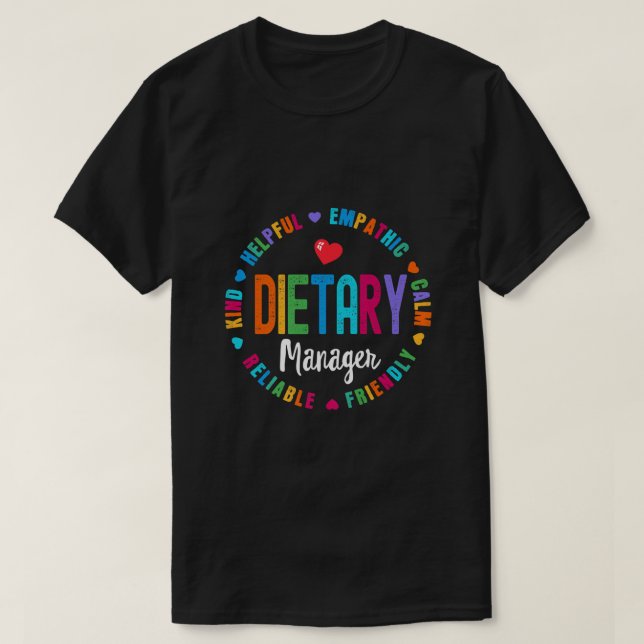 Camiseta Gestor da Dieta Apreciação Semana de Saúde Dieti (Frente do Design)