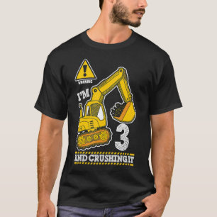 Camiseta Gestor de Construção aniversário de 3 anos de 3 An