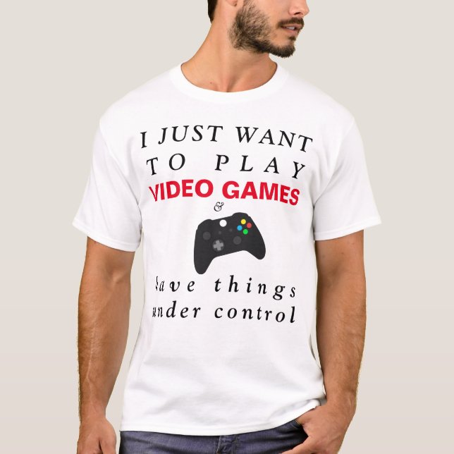 Camiseta Gestor de controlo do xbox de videos games (Frente)