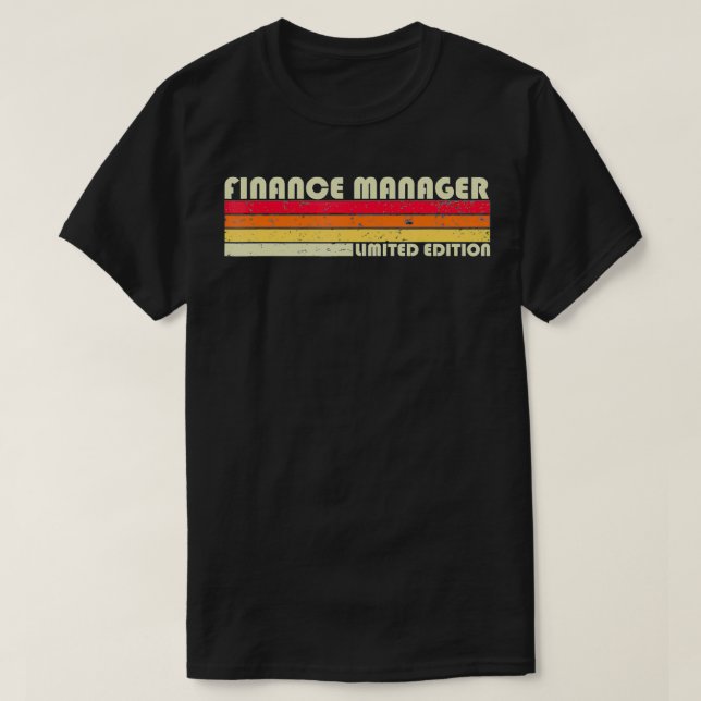 Camiseta GESTOR DE FINANÇAS Funções Engraçadas Título Profi (Frente do Design)