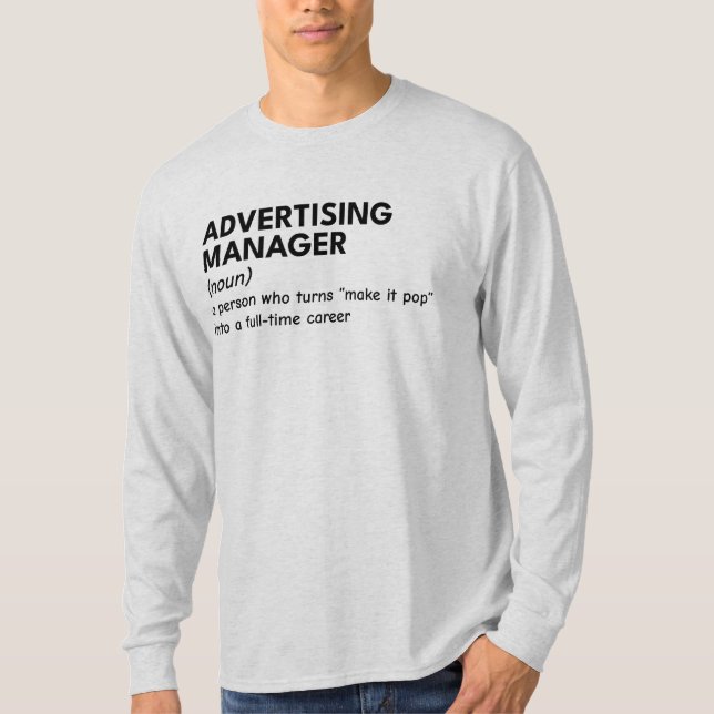 Camiseta Gestor de Marketing Orgulhoso com Humor (Frente)