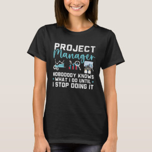 Camiseta Gestor de Projetos de Ocupação de Tarefas de Gestã