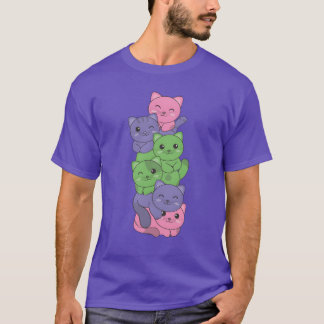 Camiseta Gestor de Sinalizador de Grigidez Ggbtq Cute Cat B