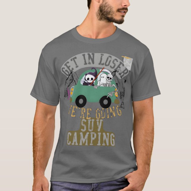 Camiseta Get in loser were going suv camping family (Frente)