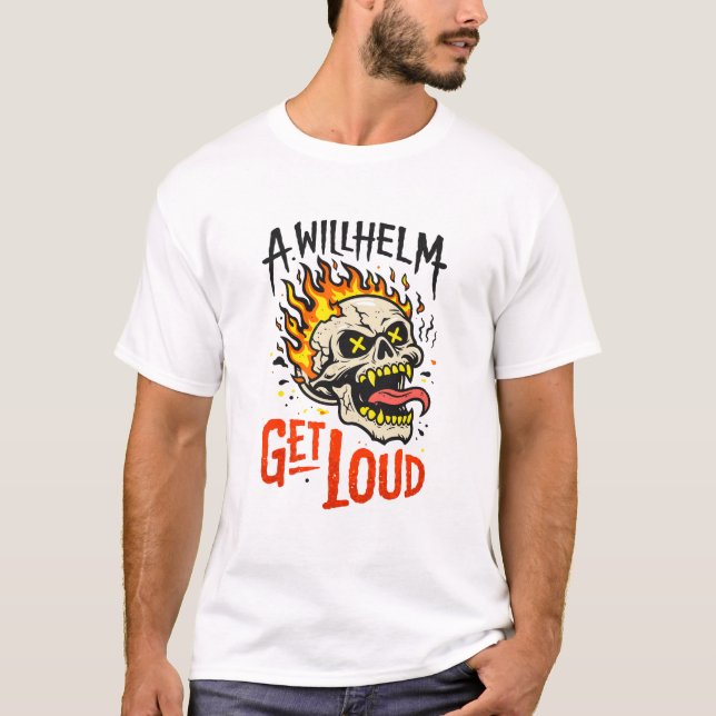 Camiseta Get Loud Flaming Skull Graphic (Frente)
