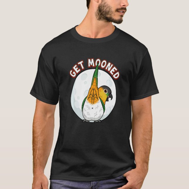 Camiseta Get Mooned I Parrot Underfluffies I Black headed C (Frente)