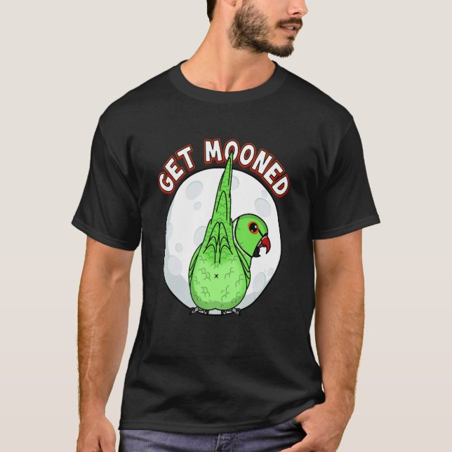 Camiseta Get Mooned I Parrot Underfluffies I Green Indian R (Frente)