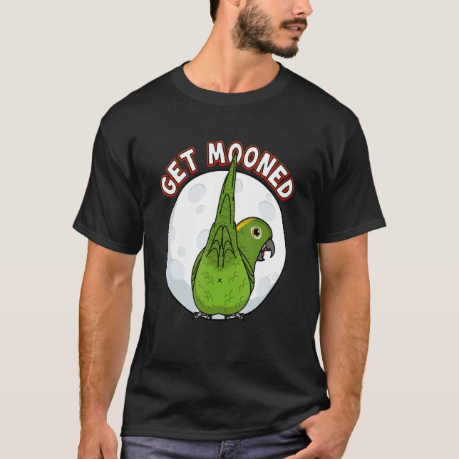 Camiseta Get Mooned I Parrot Underfluffies I Yellow naped A (Frente)