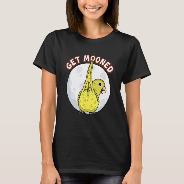 Camiseta Get Mooned I Parrot Underfluffies I Yellow Parrotl (Frente)