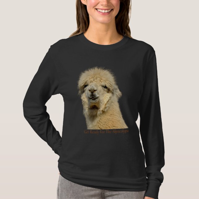 Camiseta Get Ready For The Alpacalypse Cute Alpaca animal L (Frente)