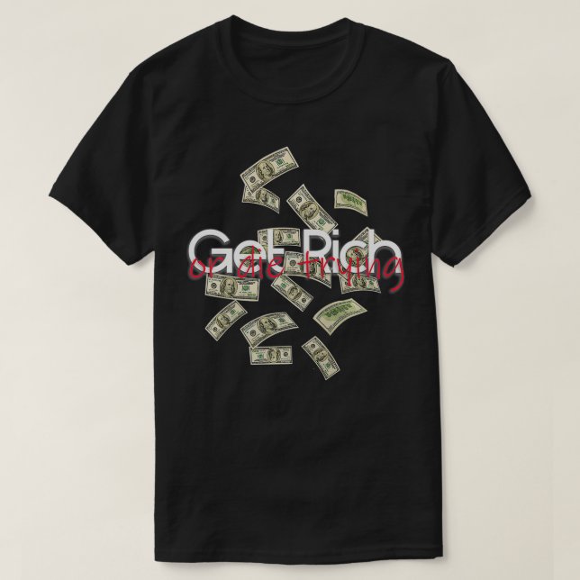 Camiseta Get Rich Or Die Trying Premium  (Frente do Design)