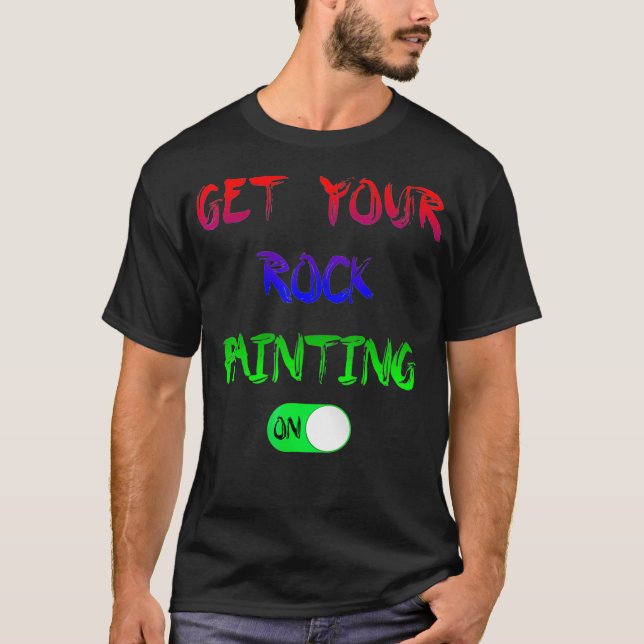 Camiseta Get Your Rock Painting On Button T  (Frente)