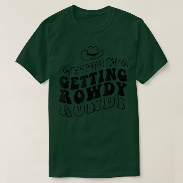Camiseta Getting Hitched Getting Rowdy Bride Party Bachelor (Frente do Design)