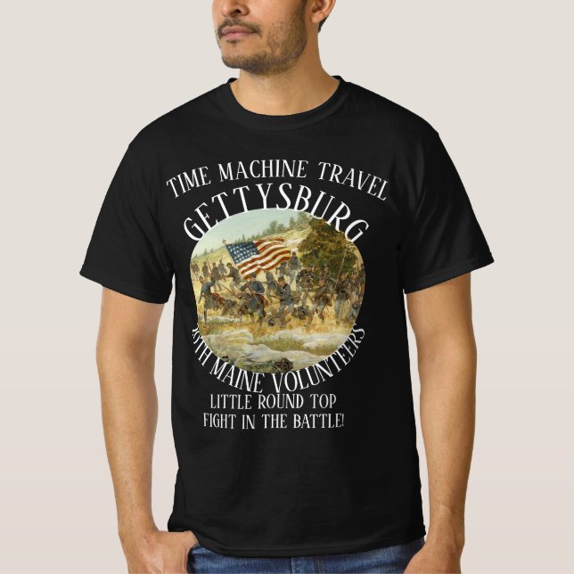 CAMISETA GETTYSBURG GUERRA CIVIL DOS EUA 20º MAINE VOLUNTÁR (Frente)