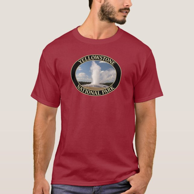 Camiseta Geyser velho e fiel no Parque Nacional de Yellowst (Frente)