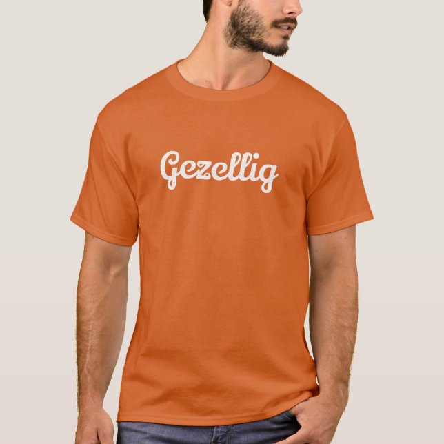 Camiseta Gezellig em um T-Shirt (Frente)