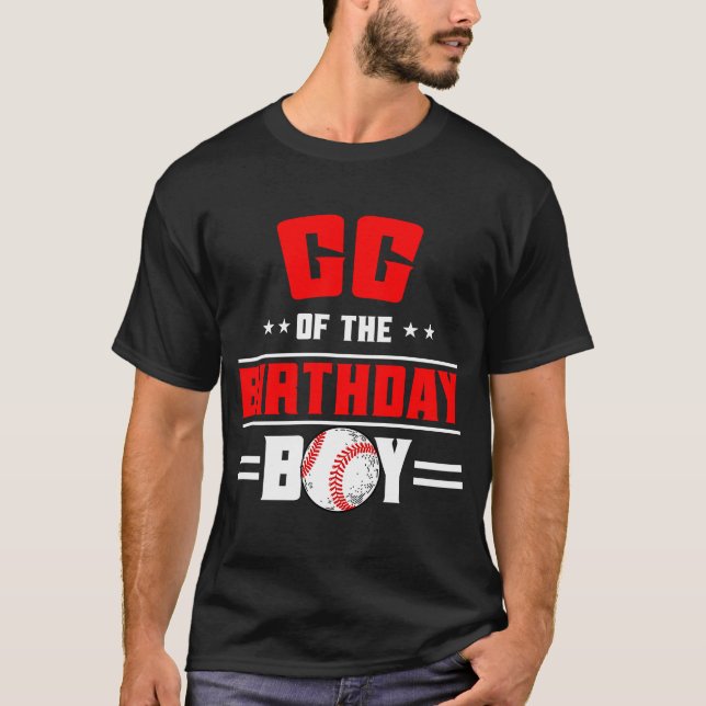Camiseta GG Do Aniversário Boy Baseball Theme Family Bday (Frente)