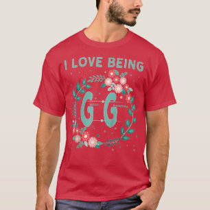 Camiseta Gg I Love Be Gigi Excelente Avô Gifts - C