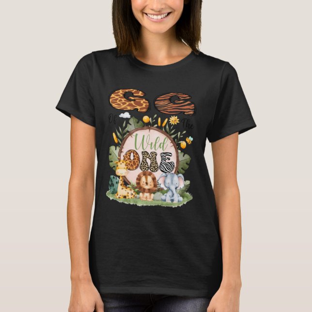Camiseta GG Of The Wild One First Bday Safari Jungle Animal (Frente)
