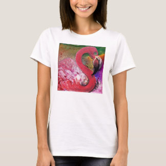 Camiseta GGs Bonito no Design Flamingo Rosa