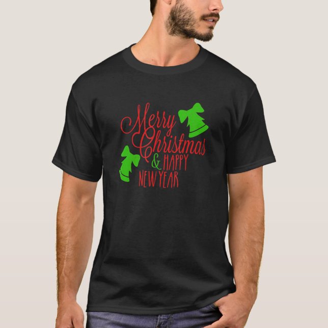 Camiseta Ggt Feliz Natal E Fama De Férias De Feliz ano novo (Frente)