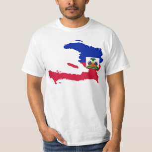 Camiseta GH do mapa da bandeira de Haiti