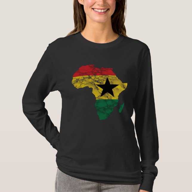 Camiseta Ghana African Continent Ghanaian Flag Football (Frente)