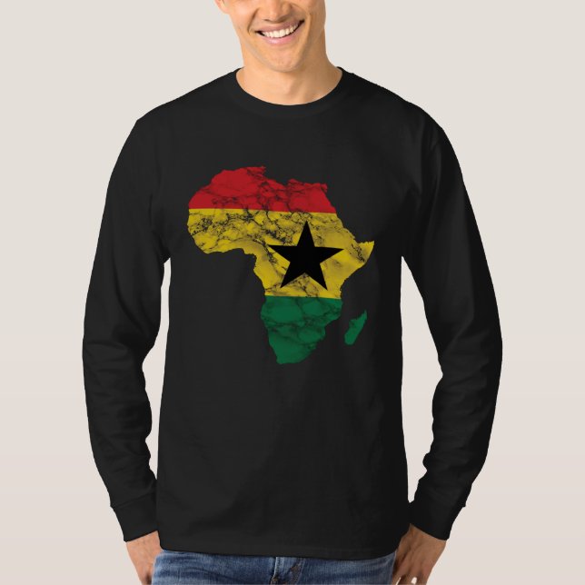 Camiseta Ghana African Continent Ghanaian Flag Football (Frente)
