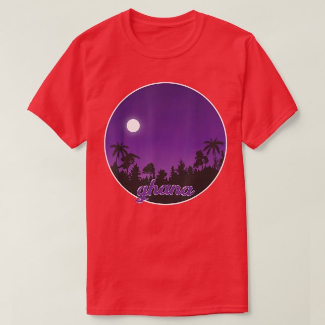 Camiseta ghana By night with Palms  (Frente do Design)