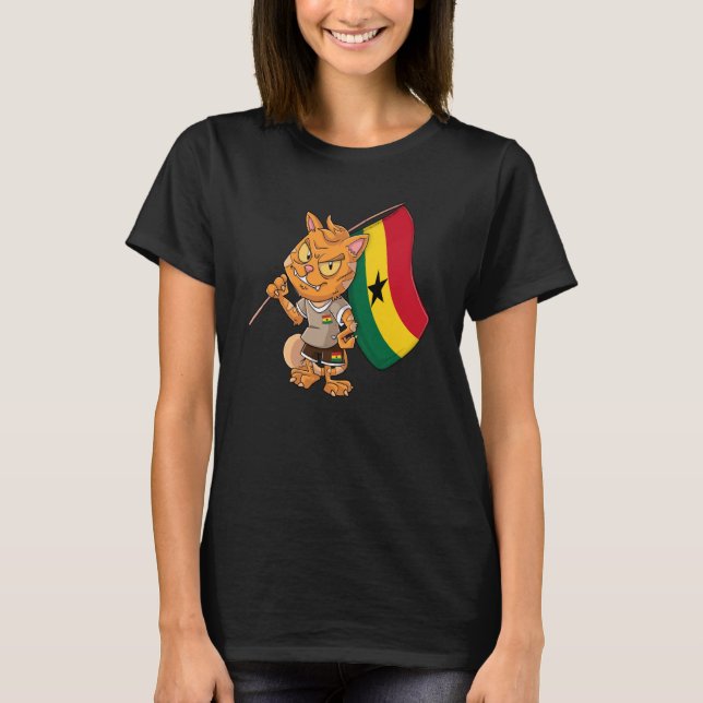 Camiseta Ghana Fan Cat (Frente)