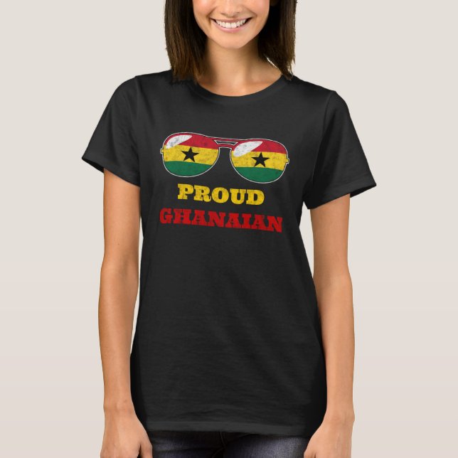 Camiseta Ghana Ghanaian Flag Africa Proud Sunglasses Melani (Frente)