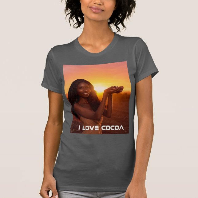 CAMISETA GHANA - I LOVE COCOA (Frente)