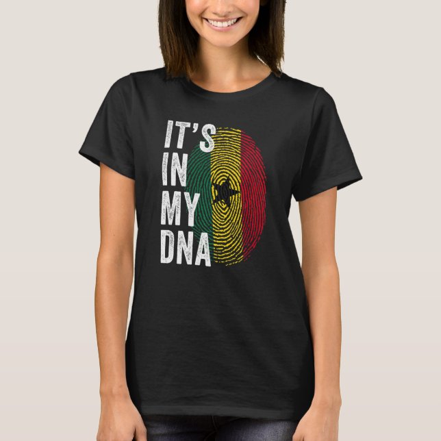 Camiseta Ghana It's In My DNA Cute Ghanaian Fingerprint Gha (Frente)