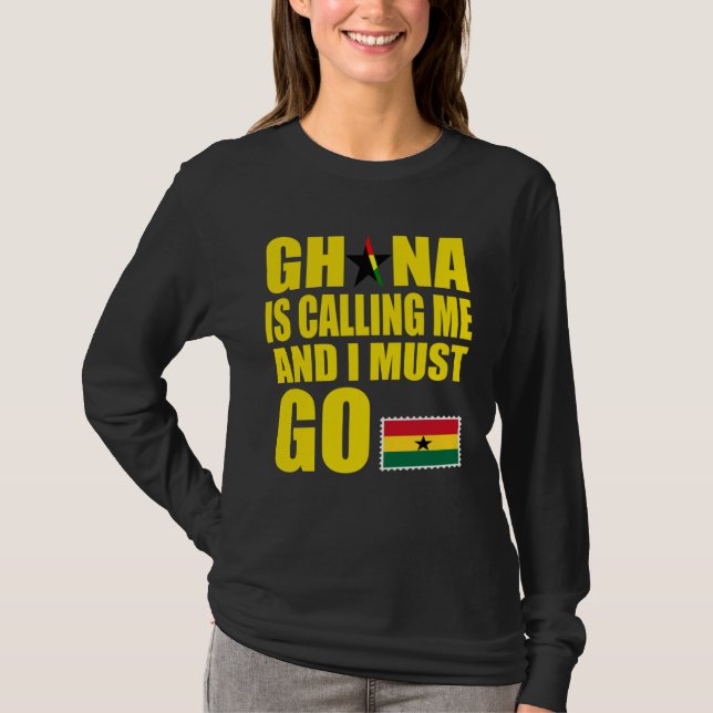 Camiseta Ghanaian Flag I Must Go Ghana Ghana Vacation (Frente)