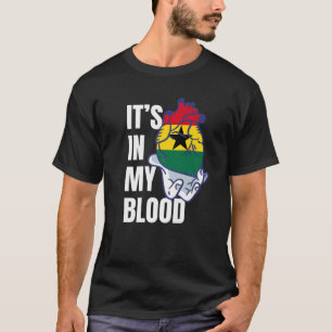 Camiseta Ghanaian Heart Veins Hand Flag Gana