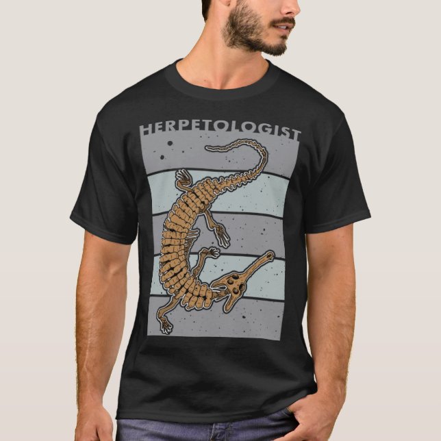 Camiseta Gharial biologist reptiles zoology herpetology (Frente)